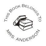 Round monogram address stamps. Custom designs. Free shipping. 11 ink colors. Secure order online. Round monogram stamps at Knockout Prices from RubberStampChamp.com