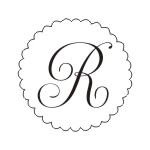 Round monogram address stamps. Custom designs. Free shipping. 11 ink colors. Secure order online. Round monogram stamps at Knockout Prices from RubberStampChamp.com