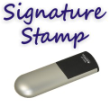 Custom Signature Stamps.  EZ order online. Secure. Self-inking, Pre-inked, Pocket Signature Stamps,Trodat, Xstamper, Ideal. Free Shipping over $10.