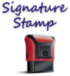 Custom Signature Stamps.  EZ order online. Secure. Self-inking, Pre-inked, Pocket Signature Stamps,Trodat, Xstamper, Ideal. Free Shipping over $10.