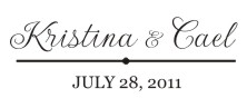 Wedding monogram name stamps. Custom designs. Free shipping. 11 ink colors. Secure order online. Wedding stamps at Knockout Prices from RubberStampChamp.com