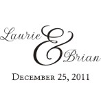 Wedding Name Stamps. Custom Rubber Stamps for Wedding napkins, invitations and more. Personalized. Custom Monogram Wedding Stamps. RubberStampChamp.com.