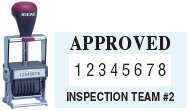 Ideal® 6558 Self-Inking Die Plate Number Stamp, 8 bands