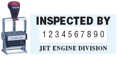 Ideal® 66510 Self-Inking Die Plate Number Stamp, 10 bands