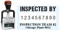 Ideal® 76410 Self-Inking Die Plate Number Stamp, 10 bands