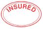 11601 - Xstamper® Pre-Inked Oval Stamp, "Insured" 11601