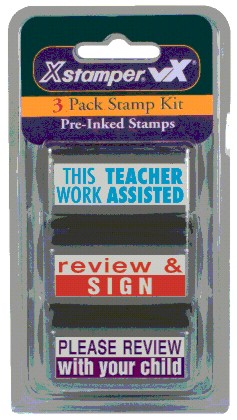 Rubber stamps for teachers and schools. Stock and custom starting as low as $6.25 ea. 11 ink color choices. Secure online order. Knockout prices and free shipping on orders over $10.