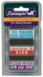Rubber stamps for teachers and schools. Stock and custom starting as low as $6.25 ea. 11 ink color choices. Secure online order. Knockout prices and free shipping on orders over $10.