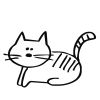 Cat Stock Rubber Stamps in your choice of 11 ink colors. Easy online secure ordering. Free shipping on orders over $10.