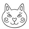 Cat Stock Rubber Stamps in your choice of 11 ink colors. Easy online secure ordering. Free shipping on orders over $10.