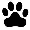 Paw Print Stock Rubber Stamps in your choice of 11 ink colors. Easy online secure ordering. Free shipping on orders over $10.