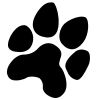 Paw Print Stock Rubber Stamps in your choice of 11 ink colors. Easy online secure ordering. Free shipping on orders over $10.