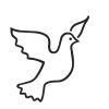Dove Stock Rubber Stamps in your choice of 11 ink colors. Easy online secure ordering. Free shipping on orders over $10.