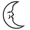 Moon Stock Rubber Stamps in your choice of 11 ink colors. Easy online secure ordering. Free shipping on orders over $10.