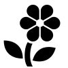 Flower Stock Rubber Stamps in your choice of 11 ink colors. Easy online secure ordering. Free shipping on orders over $10.