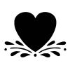 Heart Stock Rubber Stamps in your choice of 11 ink colors. Easy online secure ordering. Free shipping on orders over $10.