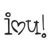 I Love You Stock Rubber Stamps in your choice of 11 ink colors. Easy online secure ordering. Free shipping on orders over $10.