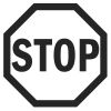 Stop Sign Stock Rubber Stamps in your choice of 11 ink colors. Easy online secure ordering. Free shipping on orders over $10.