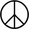 Peace Sign Stock Rubber Stamps in your choice of 11 ink colors. Easy online secure ordering. Free shipping on orders over $10.