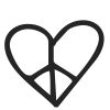 Peace Sign Stock Rubber Stamps in your choice of 11 ink colors. Easy online secure ordering. Free shipping on orders over $10.