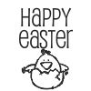 Happy Easter Stock Rubber Stamps in your choice of 11 ink colors. Easy online secure ordering. Free shipping on orders over $10.