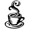 Coffee Cup Stock Rubber Stamps in your choice of 11 ink colors. Easy online secure ordering. Free shipping on orders over $10.