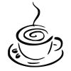 Coffee Cup Stock Rubber Stamps in your choice of 11 ink colors. Easy online secure ordering. Free shipping on orders over $10.