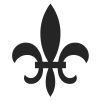 Fleur de Lis Stock Rubber Stamps in your choice of 11 ink colors. Easy online secure ordering. Free shipping on orders over $10.