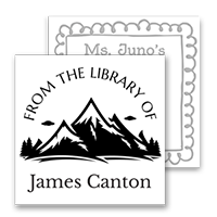 Square Book and Library Stamps & Embossers