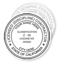 CA Contractor Stamps & Seals