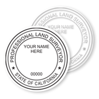 CA Land Surveyor Stamps & Seals