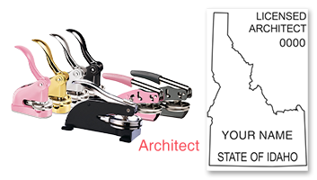 This professional architect embosser for the state of Idaho adheres to state regulations and provides top quality impressions. Orders over $75 ship free.