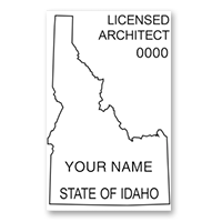 This professional architect stamp for the state of Idaho adheres to state regulations and provides top quality impressions. Orders over $75 ship free.