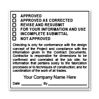 Customize this 2-3/4" x 2-3/4" Engineering Review stamp with your company name and choose from 3 mount options. Free shipping on orders over $75!