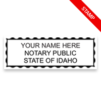 Top quality self-inking Idaho notary stamp ships in 1-2 days. Meets all state specifications and requirements. Free shipping on orders over $75!