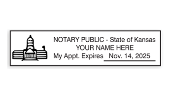The selection of Kansas notarial stamps meet all state specifications and are fully customizable in black ink only. Free shipping on orders over $75!
