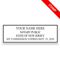 Top quality New Jersey notary stamp ships in 1-2 days, meets all state requirements and is available on 9 mount choices. Free shipping on orders over $75!