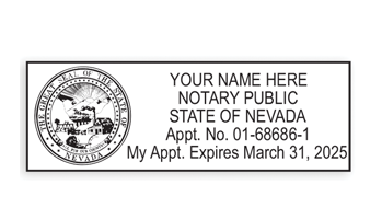 Top quality Nevada notary stamp ships in 1-2 days, meets all state requirements and is available on 5 mount choices. Free shipping on orders over $75!