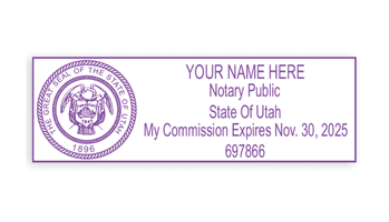 This top quality Utah notary stamp ships in 1-2 days, meets all state requirements and is available on 5 mount choices. Free shipping on orders over $75!