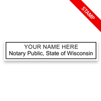 This top quality Wisconsin notary stamp ships in 1-2 days. Meets all state specifications and requirements. Free shipping on orders over $75!