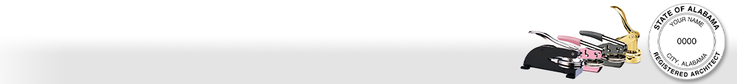 Our complete line of affordable Alabama Architect Seals & Supplies meet all state requirements and are made on name brand high quality stamp mounts that leave clean professional looking impressions every time.