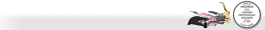 Our complete line of affordable Arkansas Engineer Seals & Supplies meet all state requirements and are made on name brand high quality seal mounts that leave clean professional looking impressions every time.