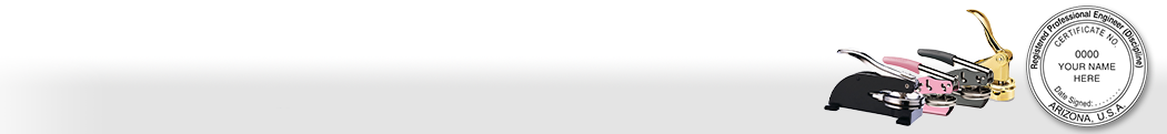 Our complete line of affordable Arizona Engineer Seals & Supplies meet all state requirements and are made on name brand high quality stamp mounts that leave clean professional looking impressions every time.