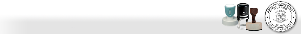 Our complete line of affordable Connecticut Architect Stamps & Supplies meet all state requirements and are made on name brand high quality stamp mounts that leave clean professional looking impressions every time.
