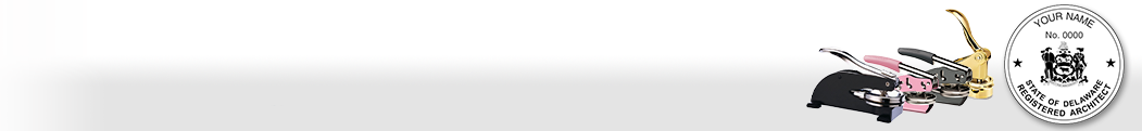 Our complete line of affordable Delaware Architect Seals & Supplies meet all seal requirements and are made on name brand high quality stamp mounts that leave clean professional looking impressions every time.