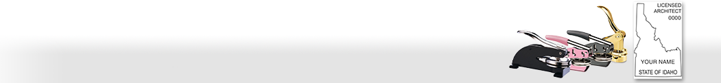 Our complete line of affordable Idaho Architect Seals & Supplies meet all state requirements and are made on name brand high quality seal mounts that leave clean professional looking impressions every time.