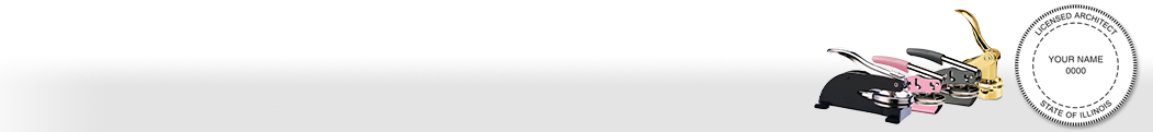 Our complete line of affordable Illinois Architect Seals & Supplies meet all state requirements and are made on name brand high quality stamp mounts that leave clean professional looking impressions every time.