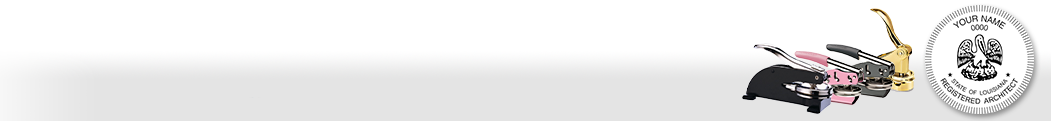 Our complete line of affordable Louisiana Architect Seals & Supplies meet all state requirements and are made on name brand high quality seal mounts that leave clean professional looking impressions every time.