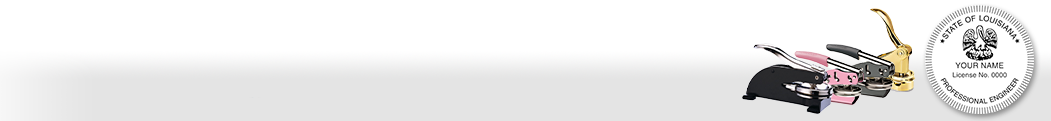 Our complete line of affordable Louisiana Engineer Seals & Supplies meet all state requirements and are made on name brand high quality seal mounts that leave clean professional looking impressions every time.