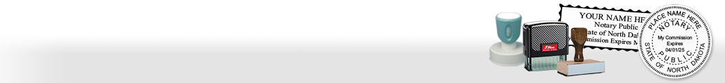 Our selection of North Dakota notary stamps are available on the highest quality stamp mounts, fully customizable and they ship fast! All stamps meet state requirements. No embossing seals allowed per state regulations.
